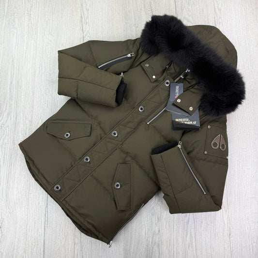 Moose Knuckles Men’s Khaki 3Q Padded Parker Jacket - Small