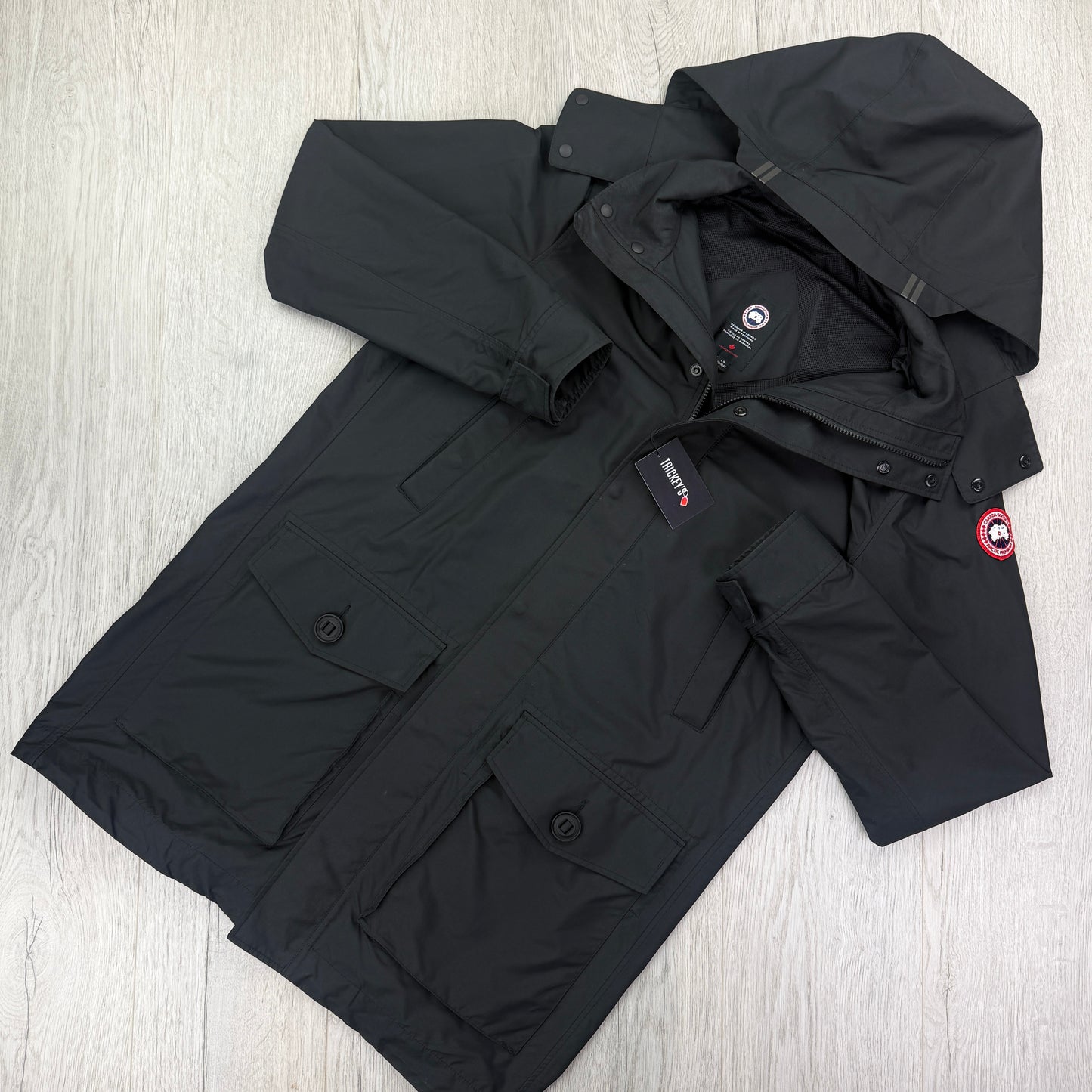 Canada Goose Men’s Black Barclay Rain Jacket - Large