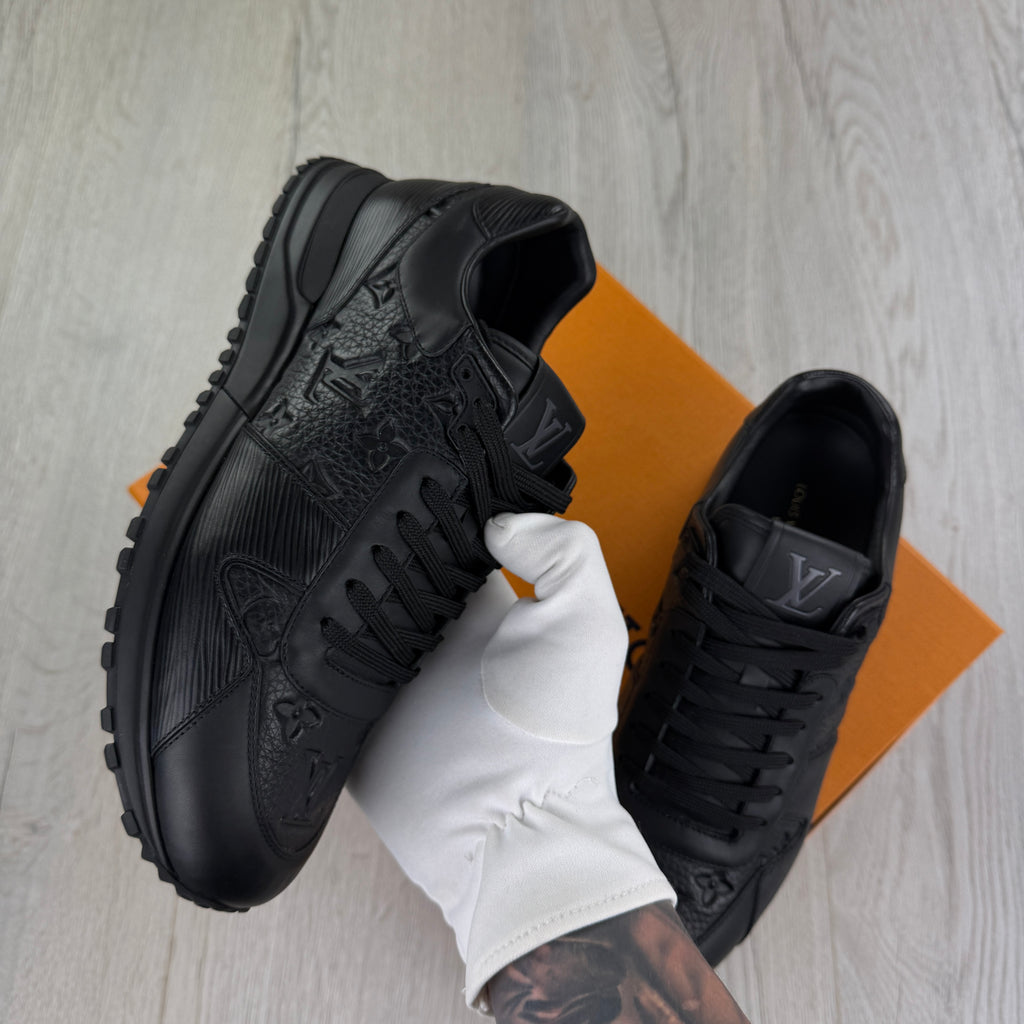 Louis Vuitton Men’s Black Leather Run Away Trainers - Uk 7