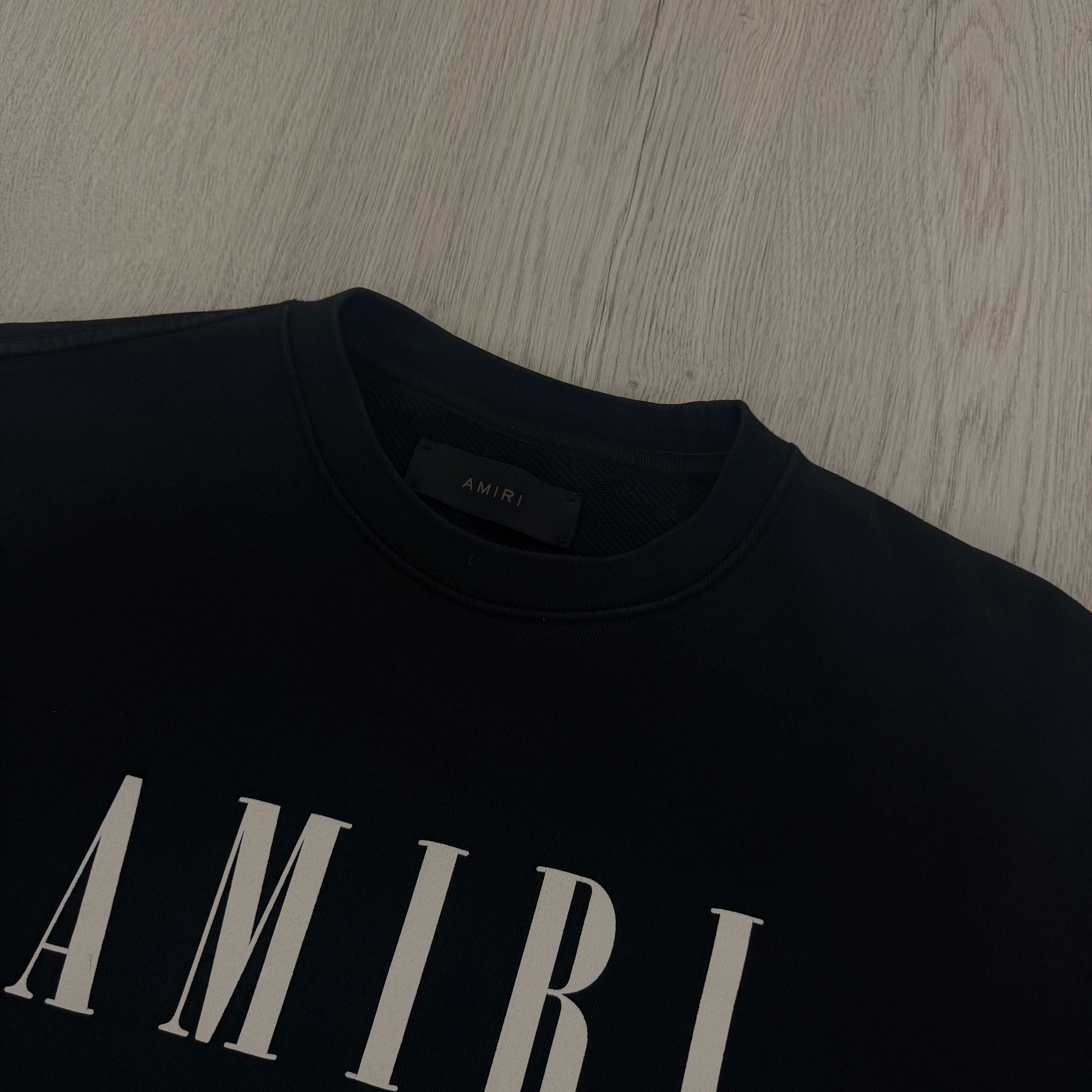 Amiri Men’s Black Crewneck Jumper - Medium
