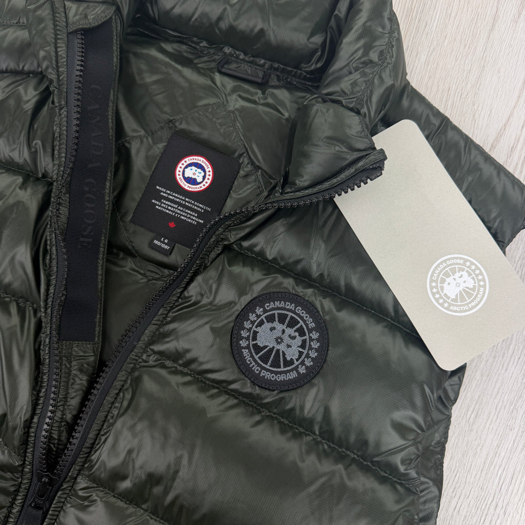 Canada Goose Men’s Khaki Green Crofton Black Label Gilet - Large