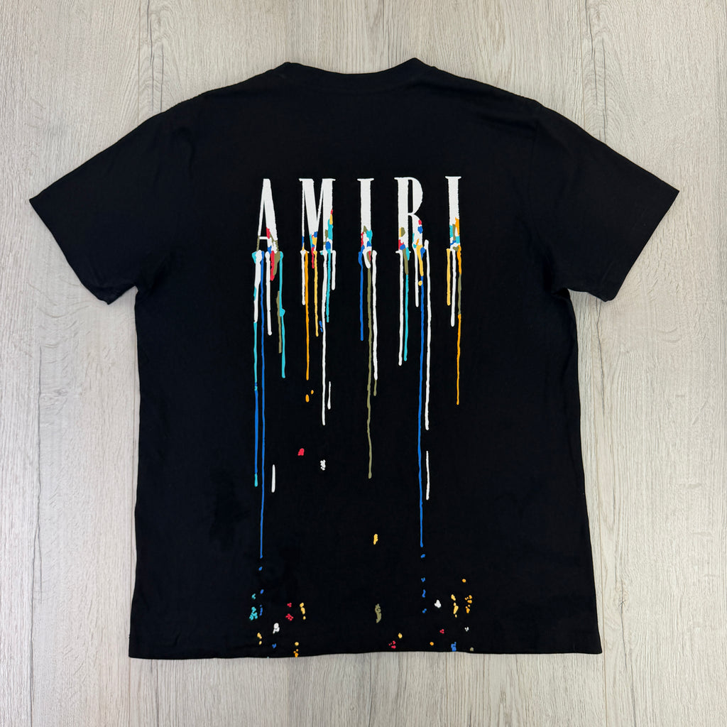 Amiri Men’s Black Drip Core T-shirt - Large