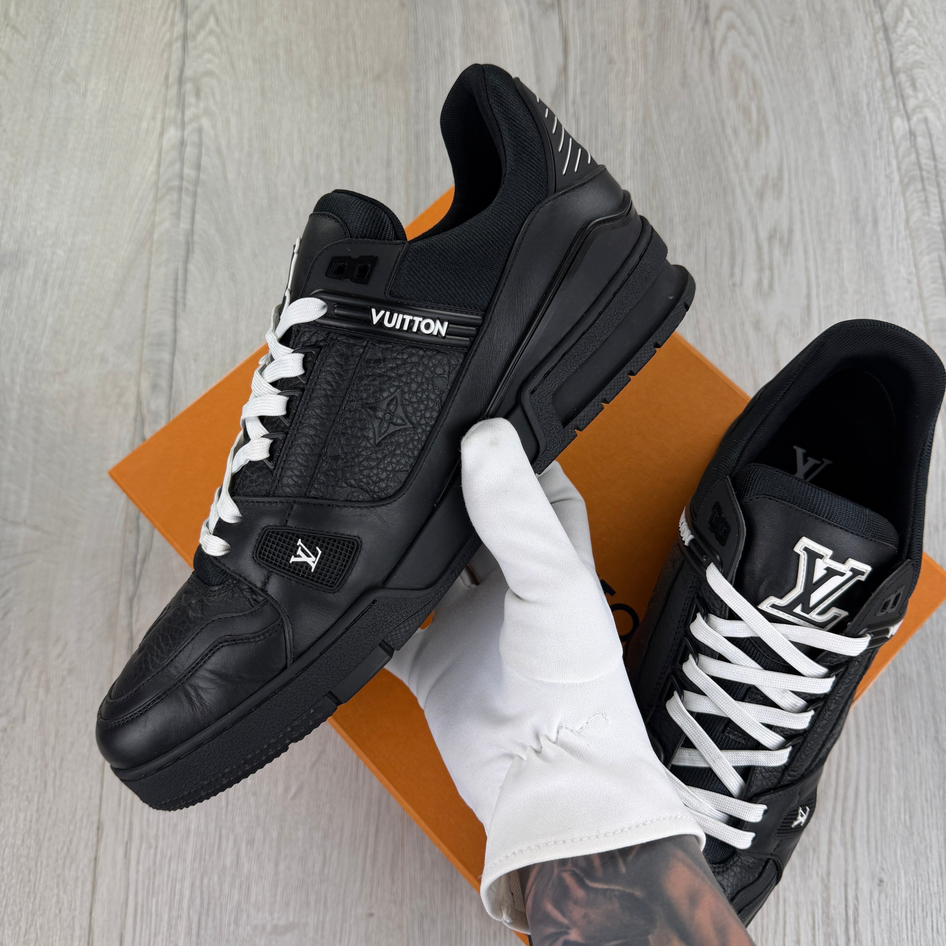 Louis Vuitton Men’s Black & White Trainers - Uk 11 (Fit 11.5)