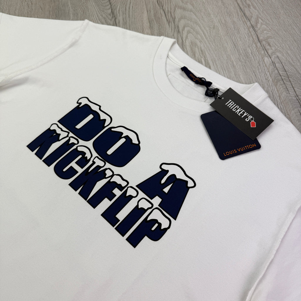 Louis Vuitton ‘Do a kickflip’ White T-shirt - Large