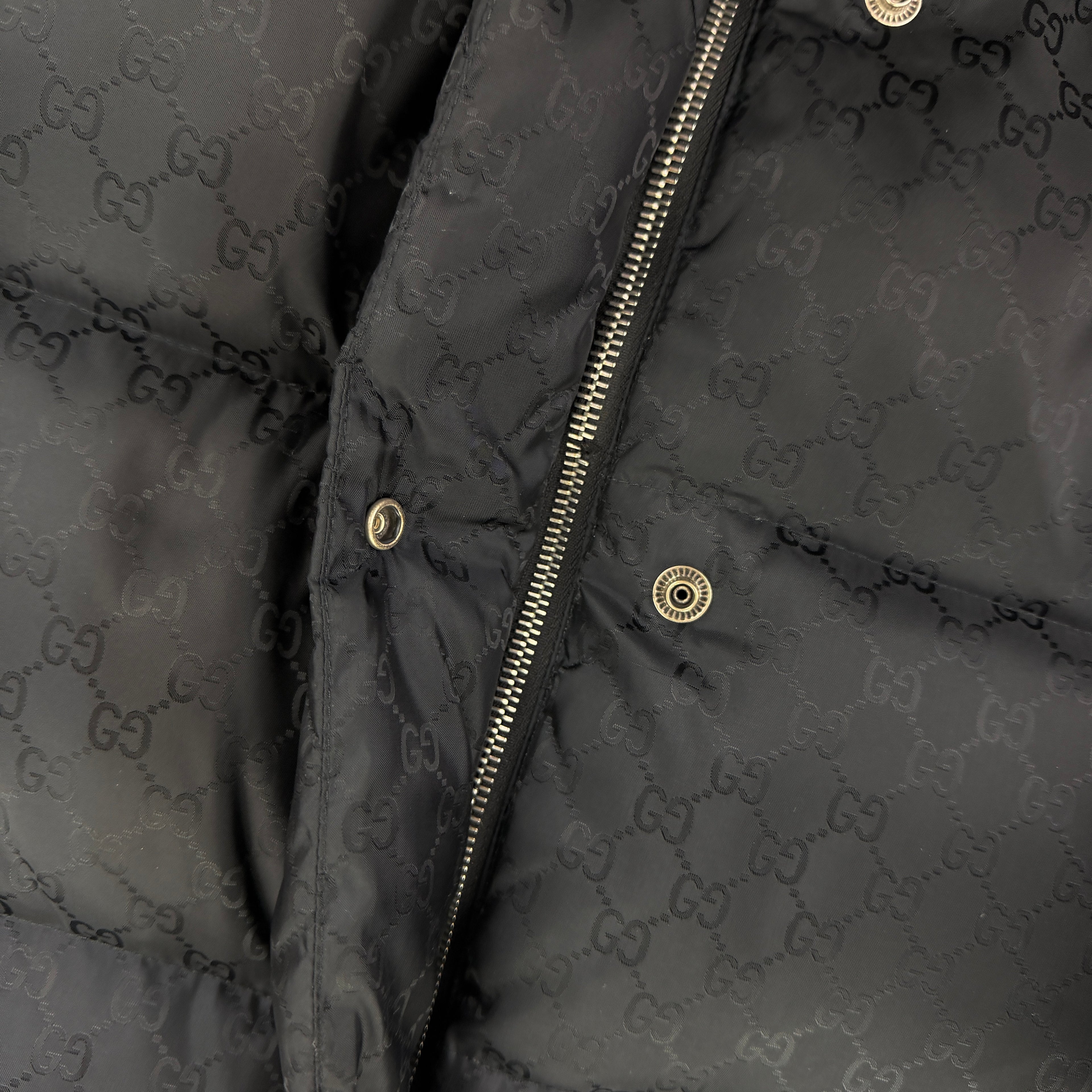 Gucci Men’s GG Jacquard Nylon Padded Down Jacket - Size 50 (L/XL)
