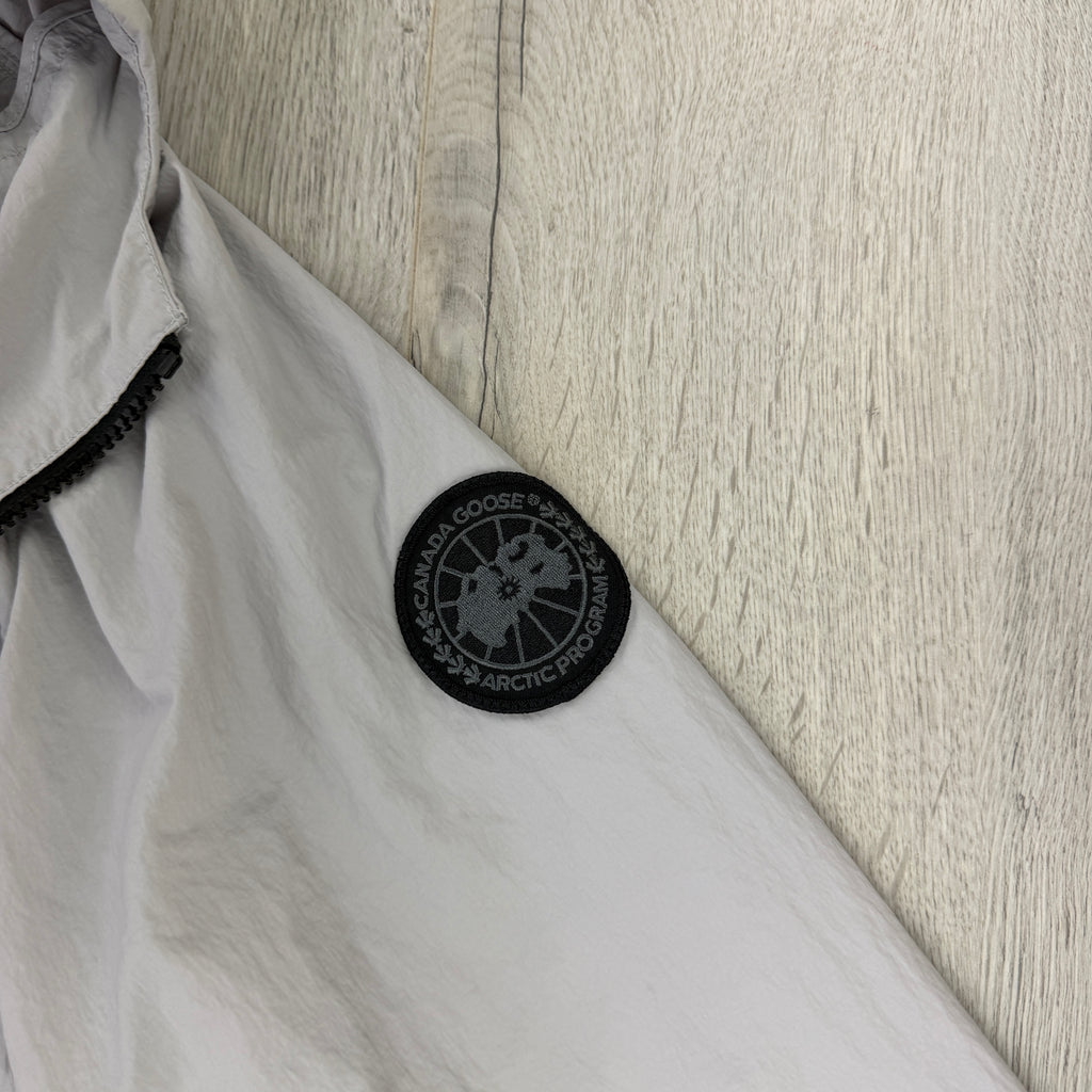 Canada Goose Men’s Light Grey Black Badge Windbreaker Jacket - XL