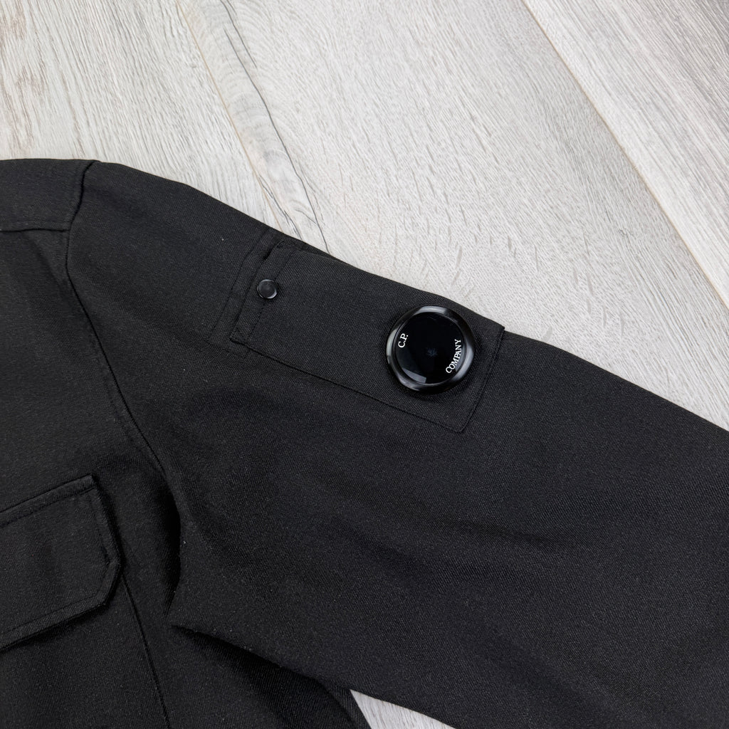 Cp Company Black Button-up Overshirt - Large