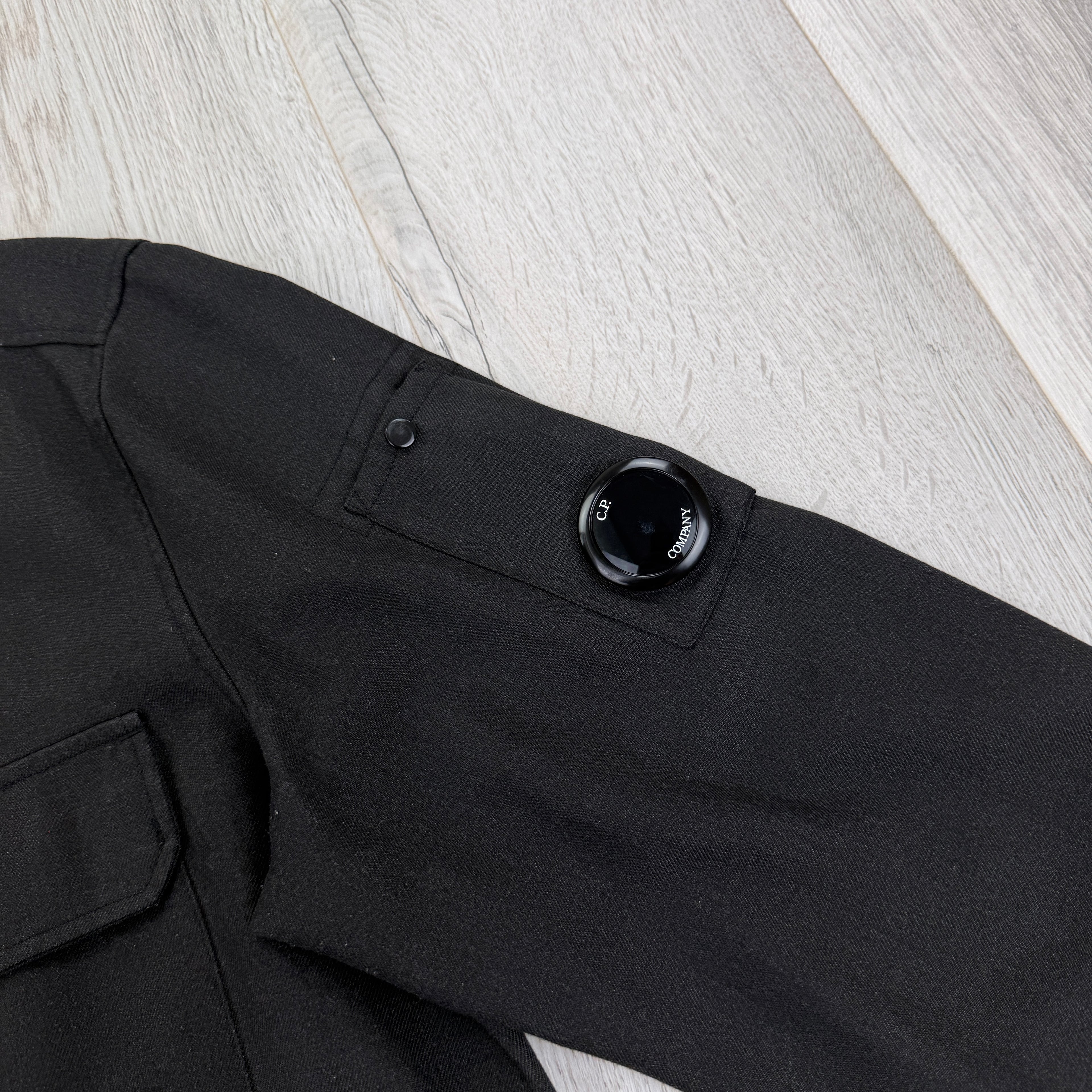 Cp Company Black Button-up Overshirt - Large