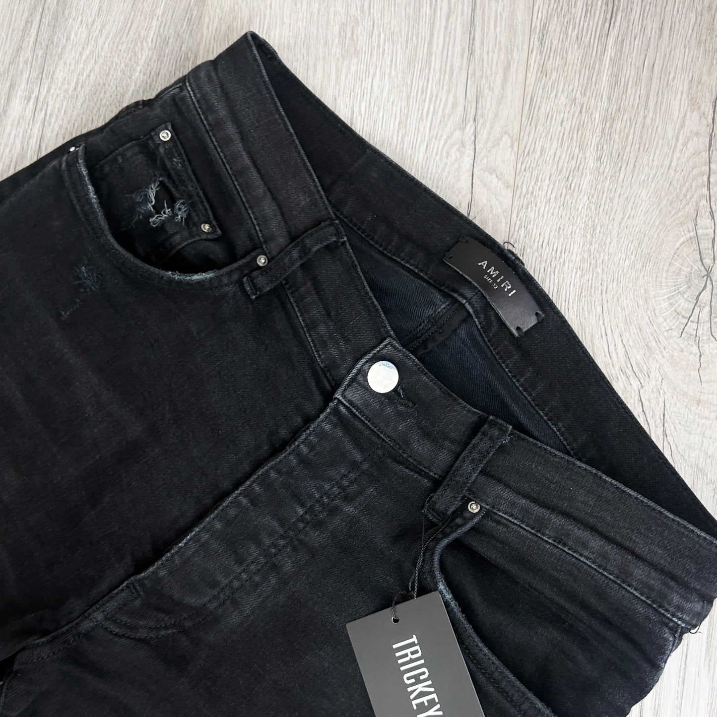 Amiri Men’s Black Ripped Jeans - Uk 32