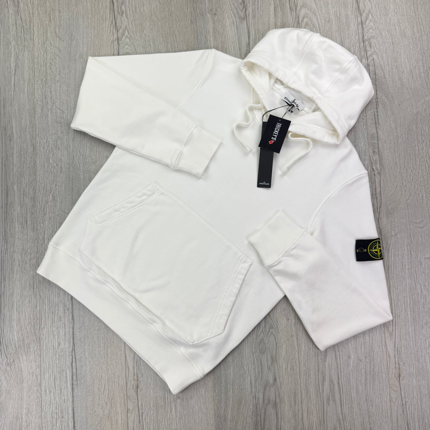 Stone Island Men’s White Pullover Hoodie