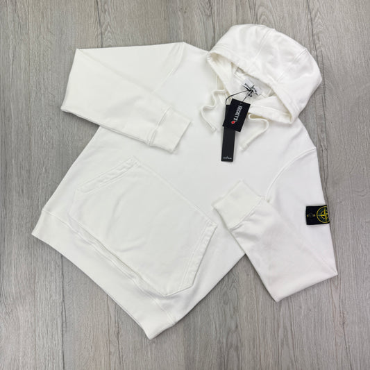 Stone Island Men’s White Pullover Hoodie