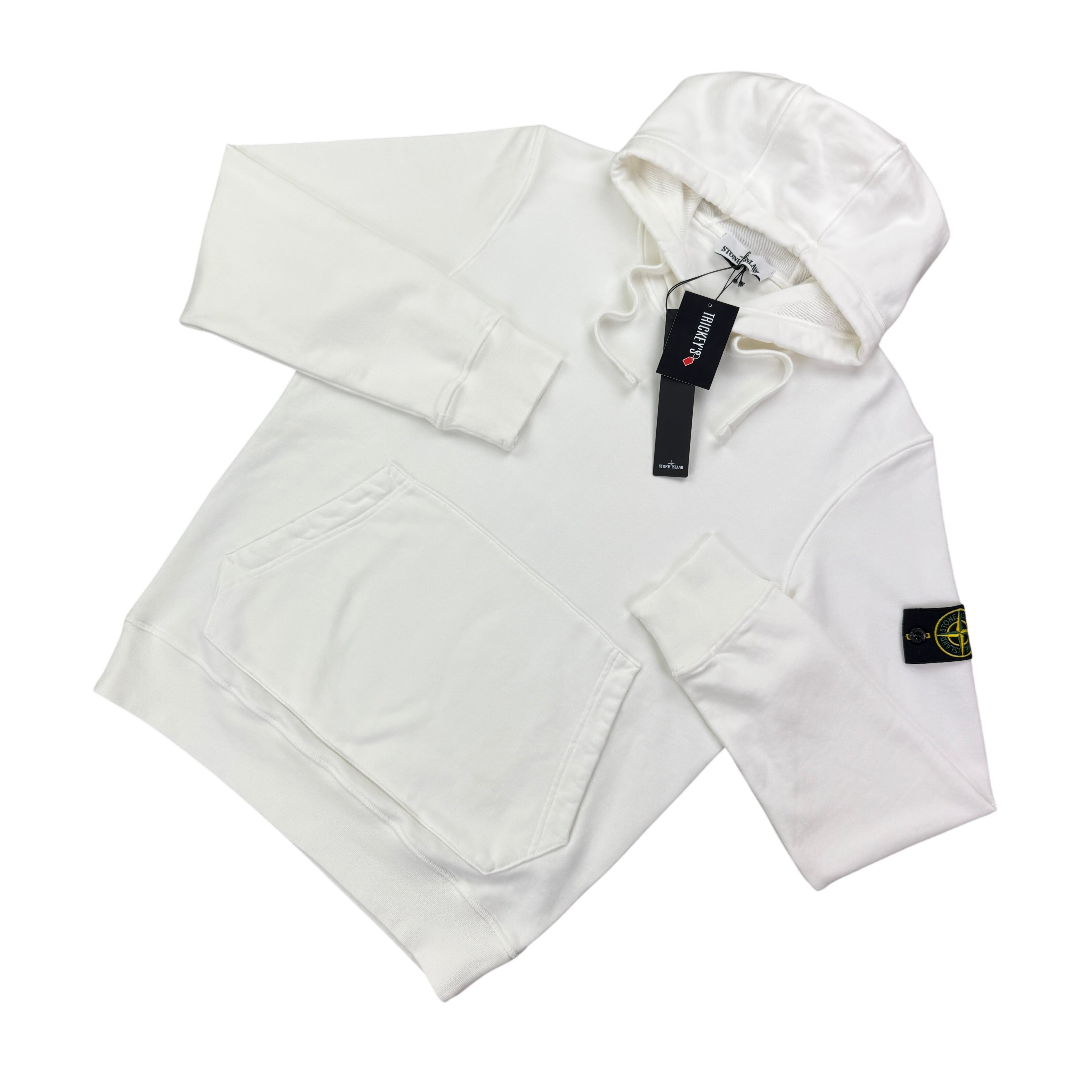 Stone Island Men’s White Pullover Hoodie