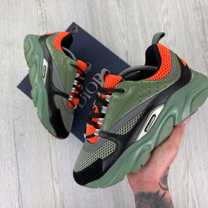 Dior B22 Men’s Khaki & Orange Trainers - 41 (Uk 7)