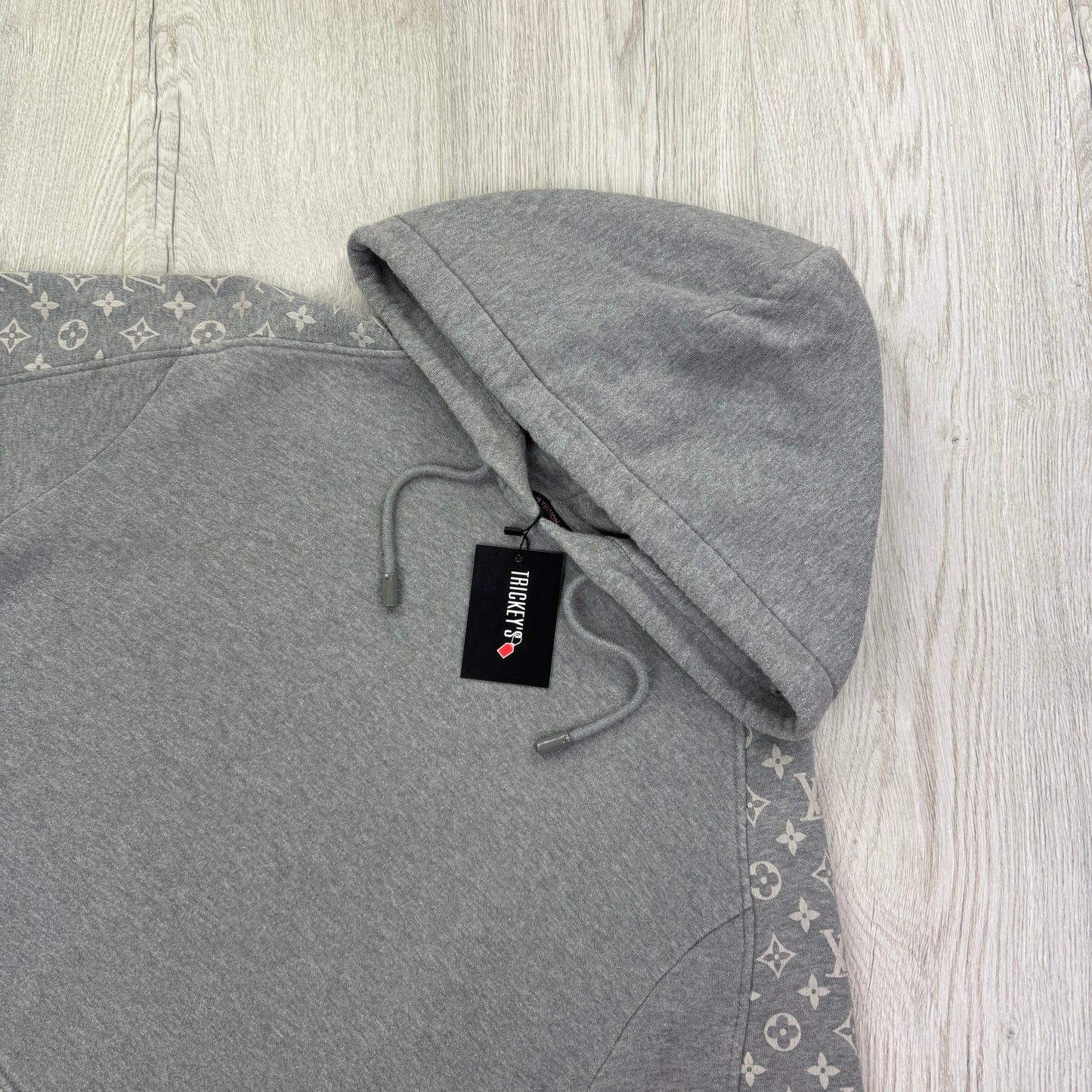 Louis Vuitton Men’s LV Monogram Circle Cut Grey Hoodie - Small