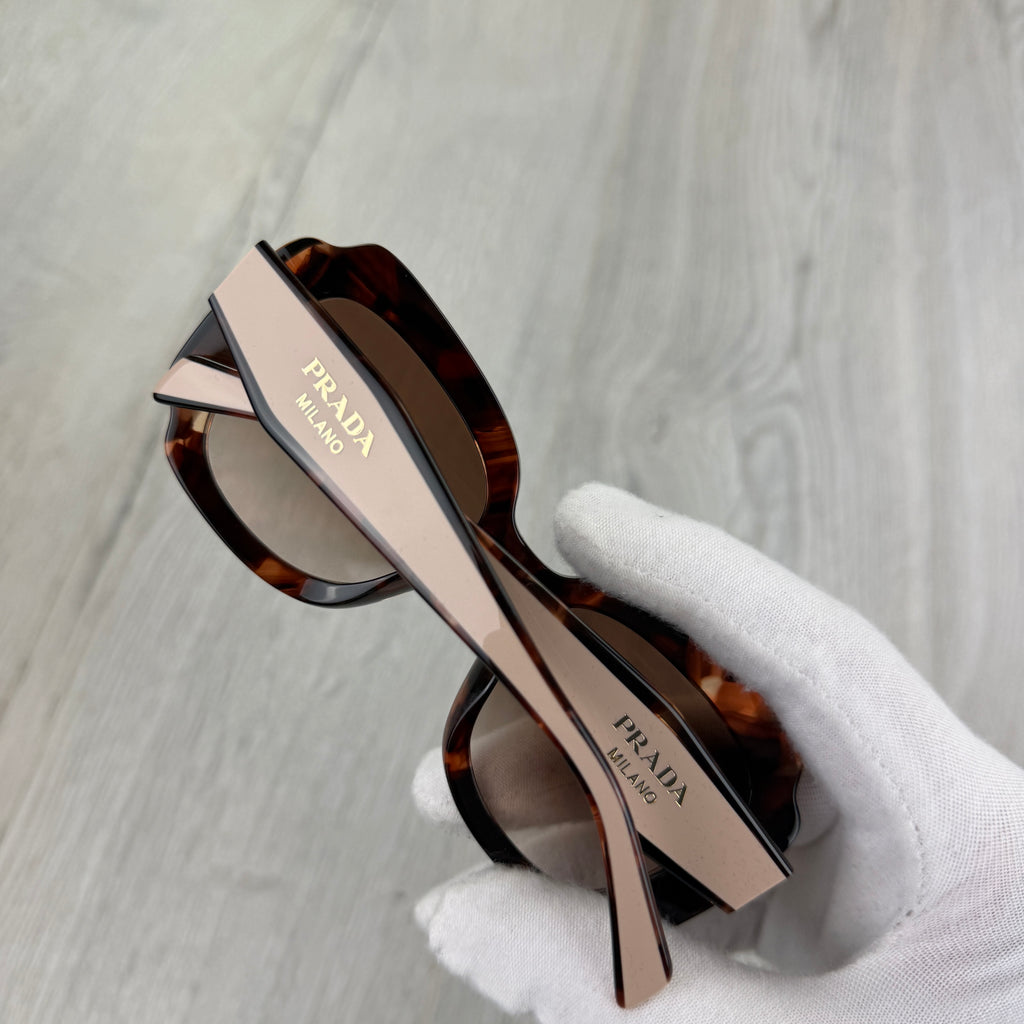 Prada Women’s Opaque Gradient Dark Brown Lenses Sunglasses