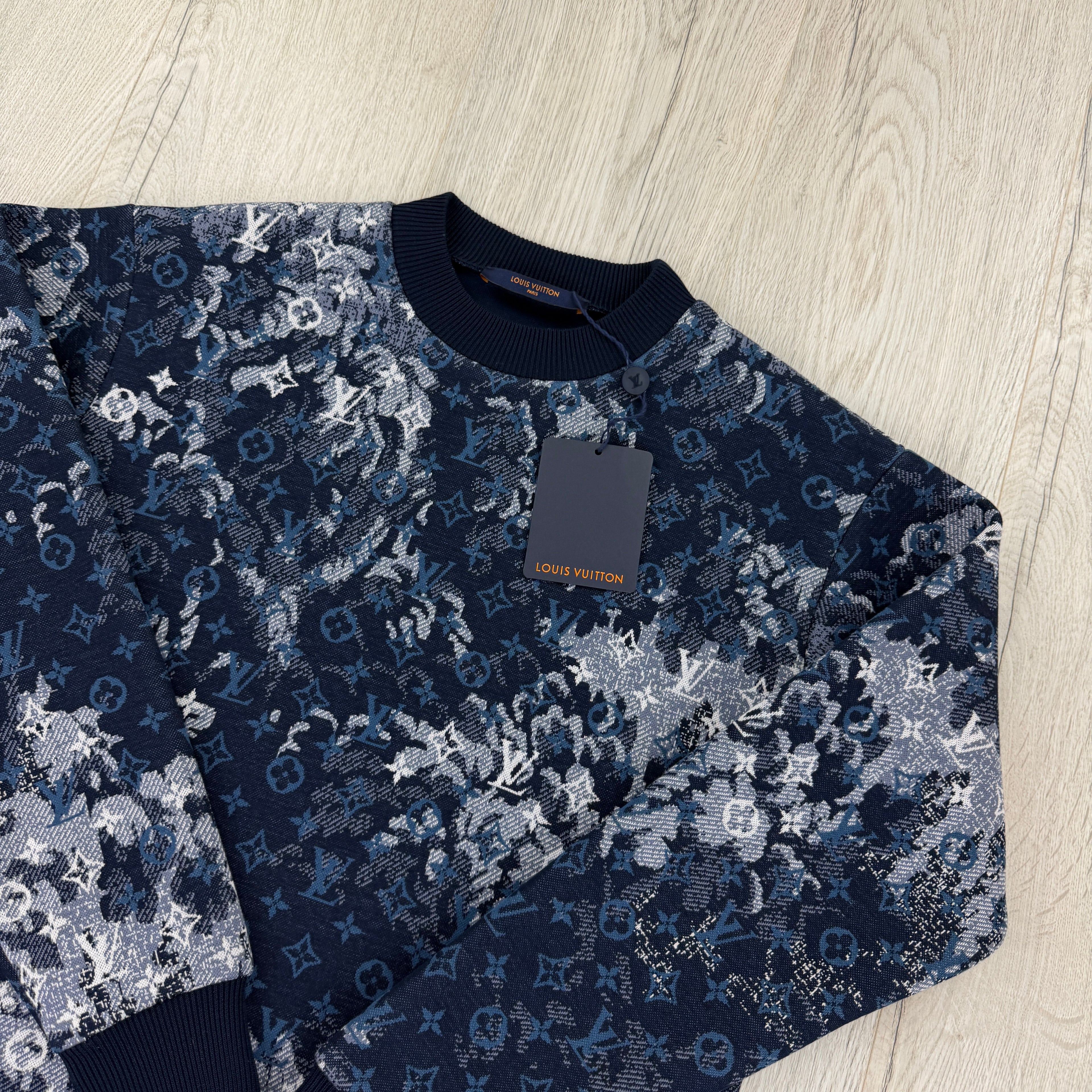 Louis Vuitton Men’s Monogram Tapestry Crewneck Jumper - XS