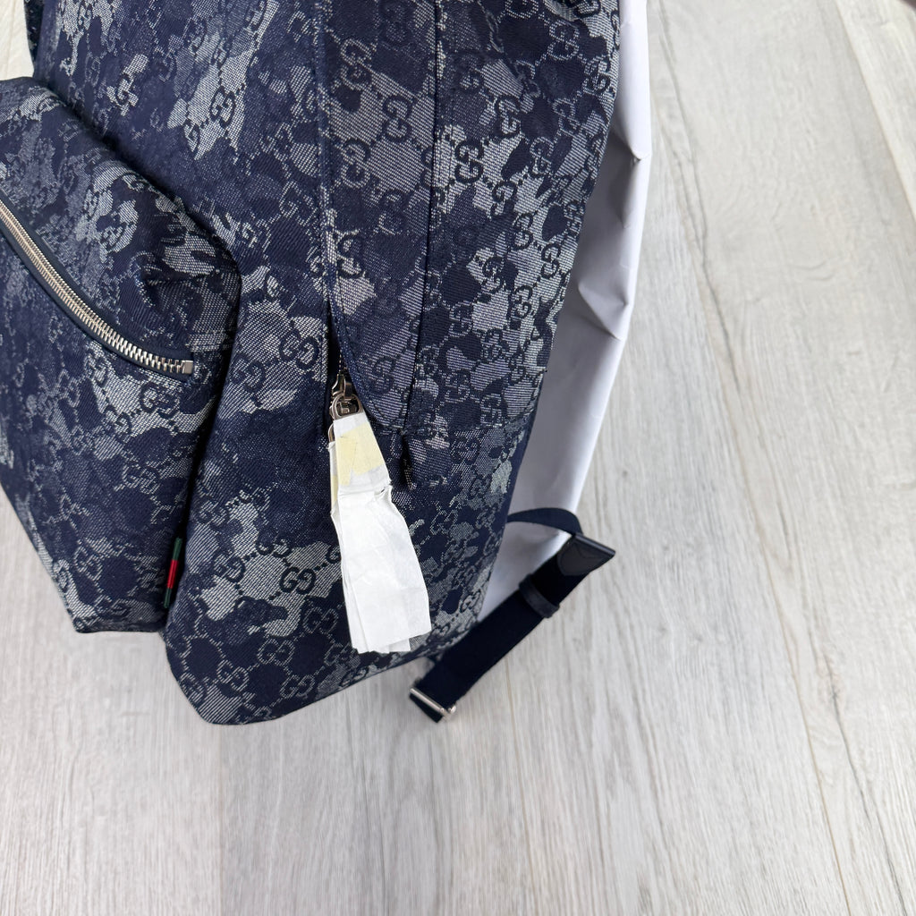 Gucci Men’s Monogram Camo Denim Jumbo GG Backpack