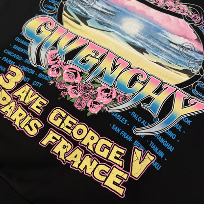 Givenchy Men’s Black Zip-up World Tour Hoodie