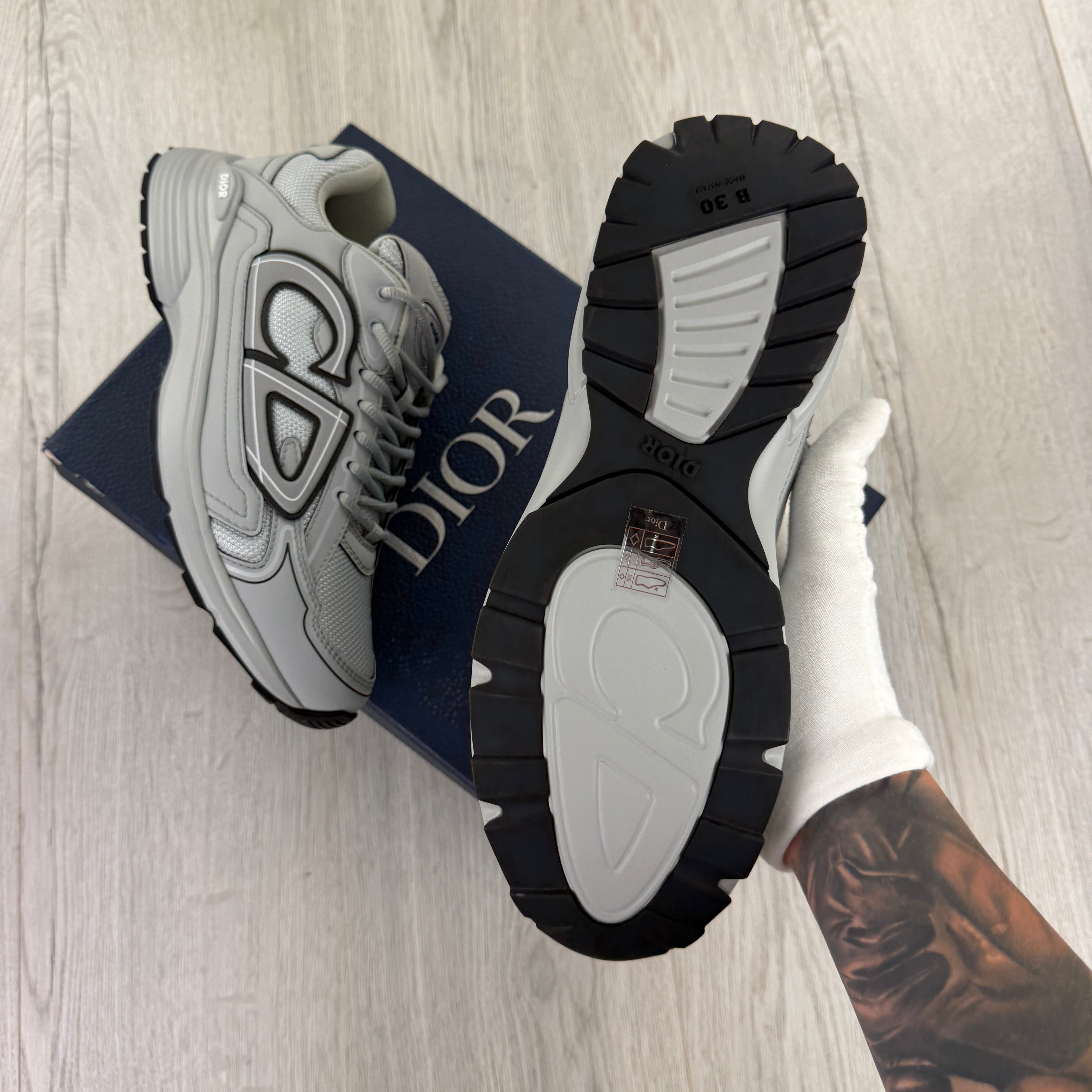 Dior B30 Men’s All Grey Trainers - 43 (Fit Uk 9)