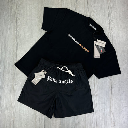 Palm Angels Men’s Black Full Summer Set