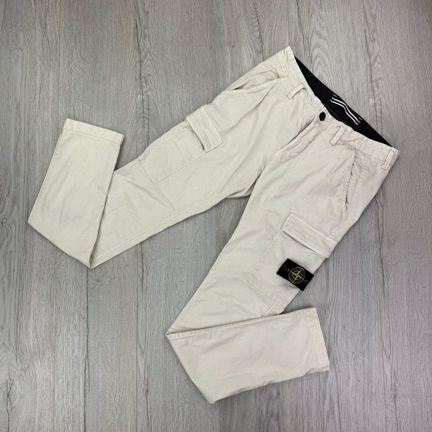 Stone Island Men’s Beige Cargo Trousers - Uk 30