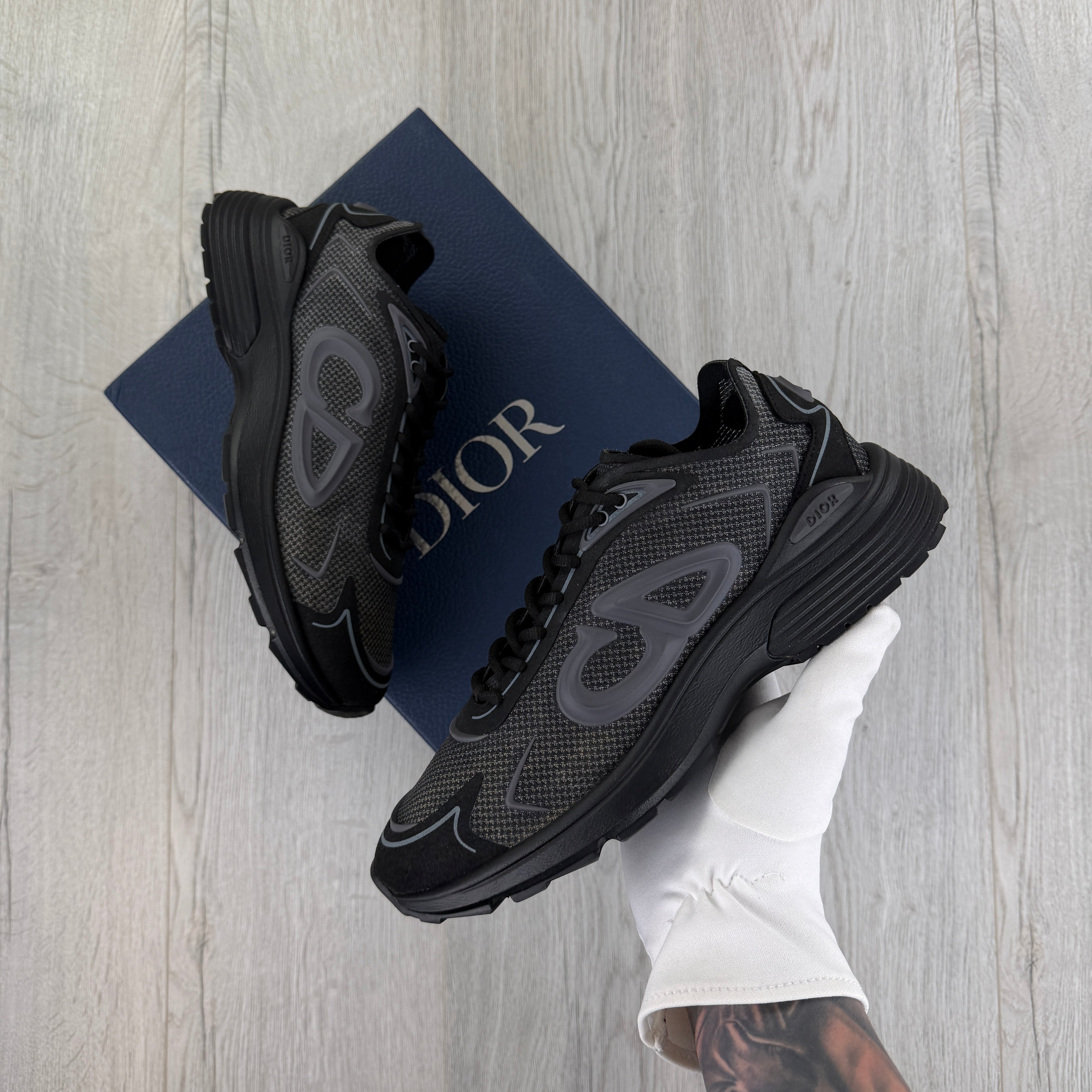 Dior B30 Countdown Tech Black Trainers - 42 (Fit Uk 8)