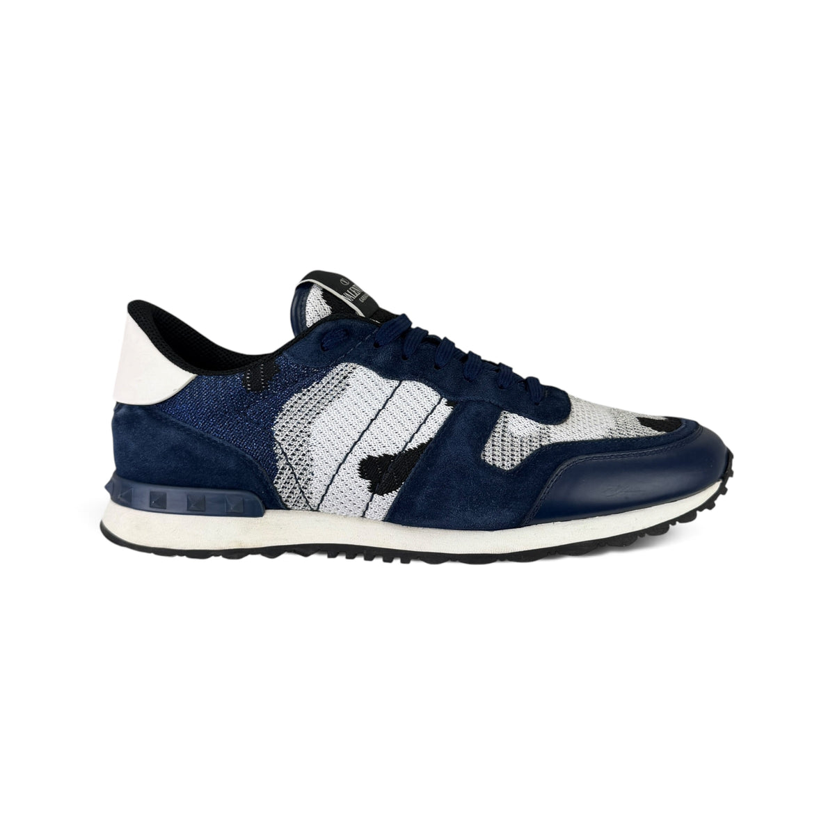 Valentino Men’s Navy Mesh Rockrunner Trainers - Uk 8