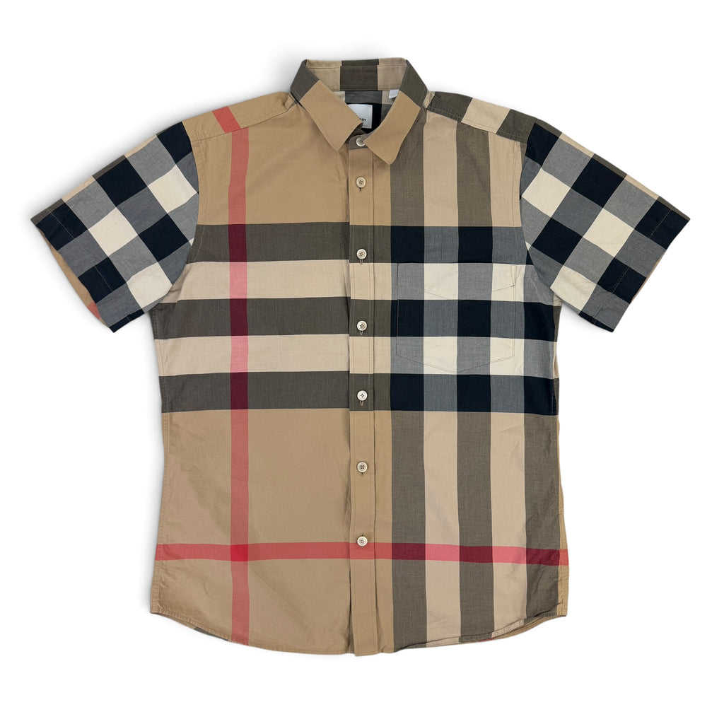 Burberry Men’s Button Up Short-sleeve Shirt - Medium