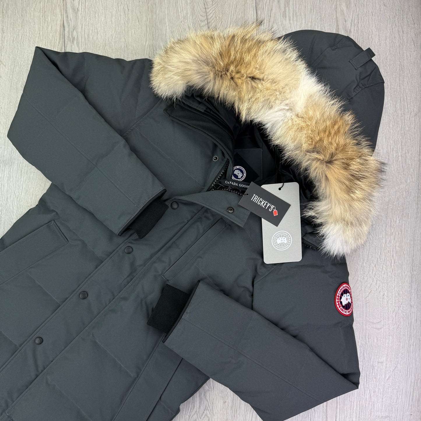 Canada Goose Men’s Graphite Carson Parka Jacket With Fur - Small
