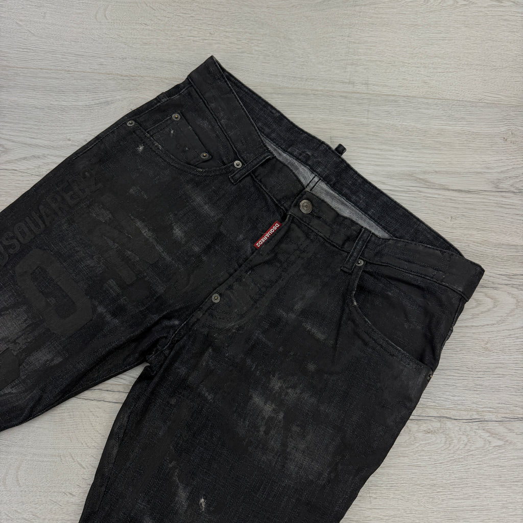 Dsquared2 Men’s Black Distressed Jeans - 48 (Uk 32)