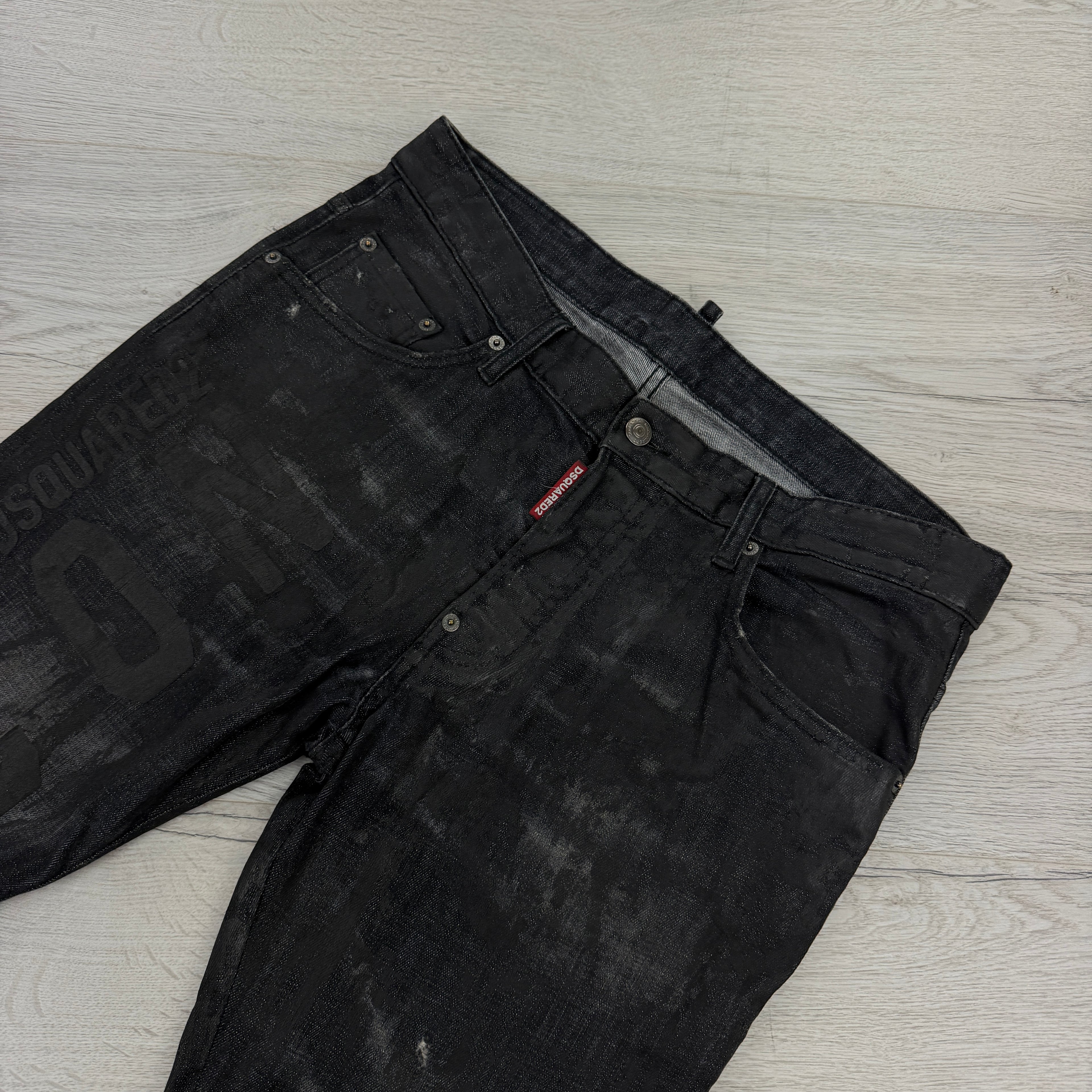 Dsquared2 Men’s Black Distressed Jeans - 48 (Uk 32)
