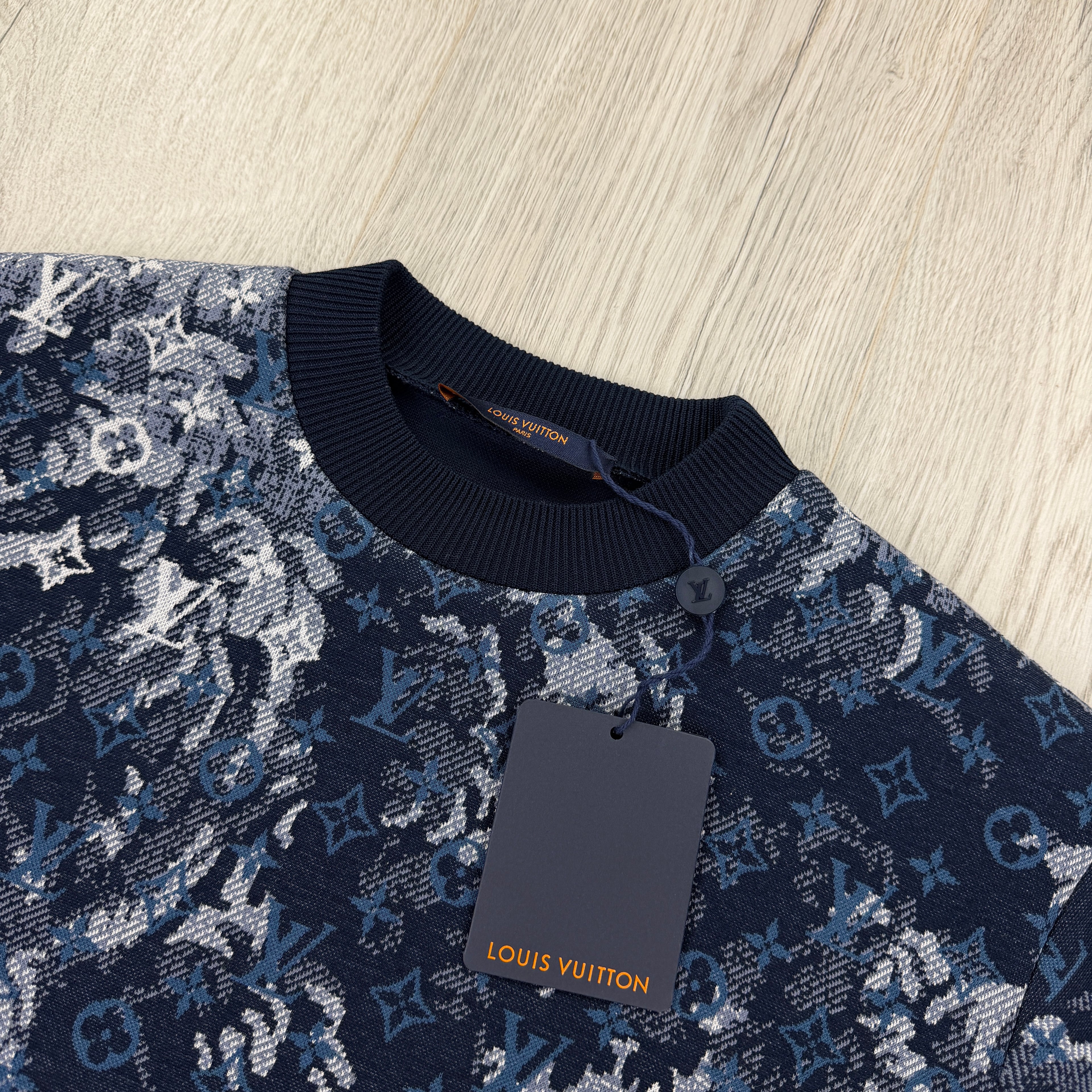 Louis Vuitton Men’s Monogram Tapestry Crewneck Jumper - XS