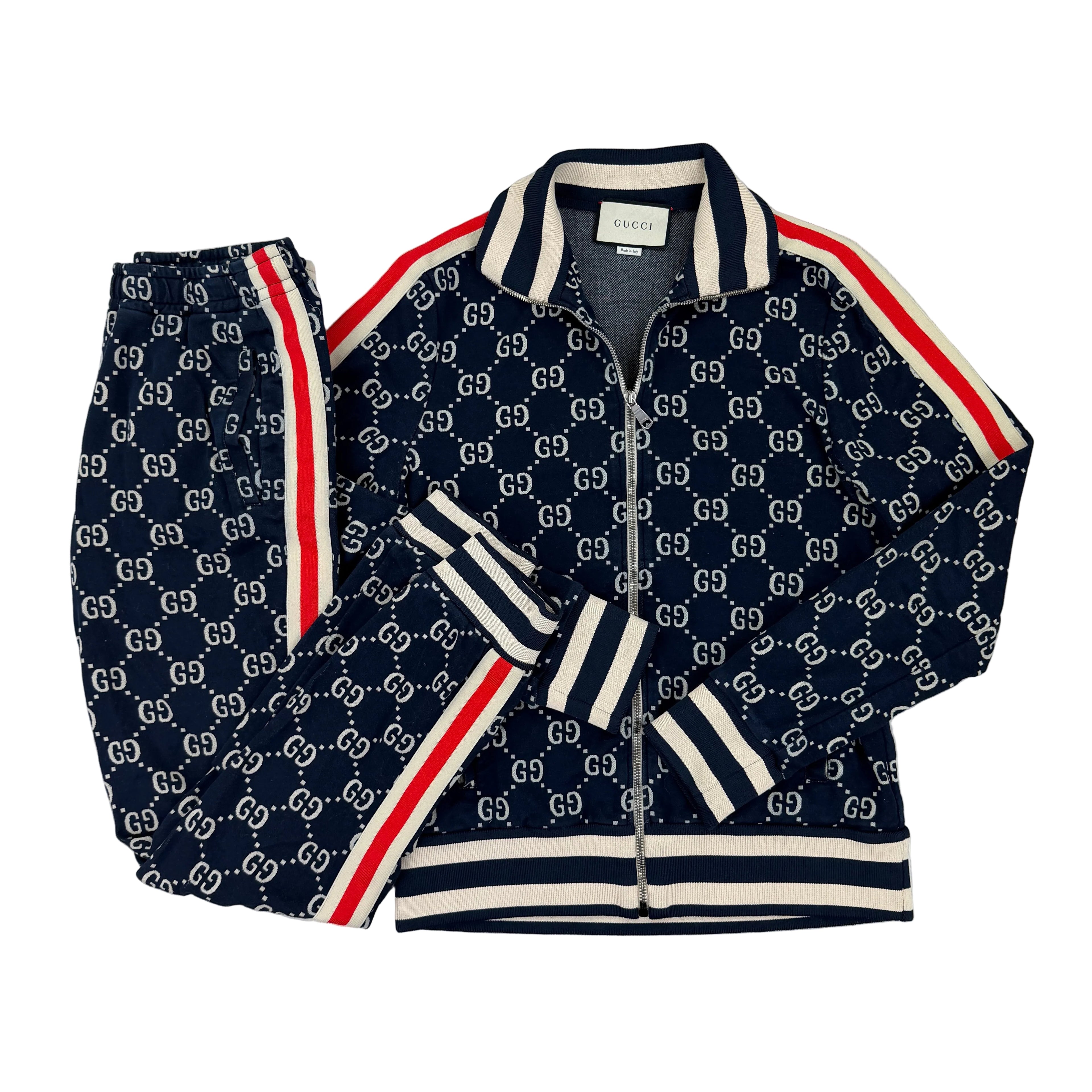 Gucci Men’s Zip-up GG Interlocking Full Tracksuit - Small Fit