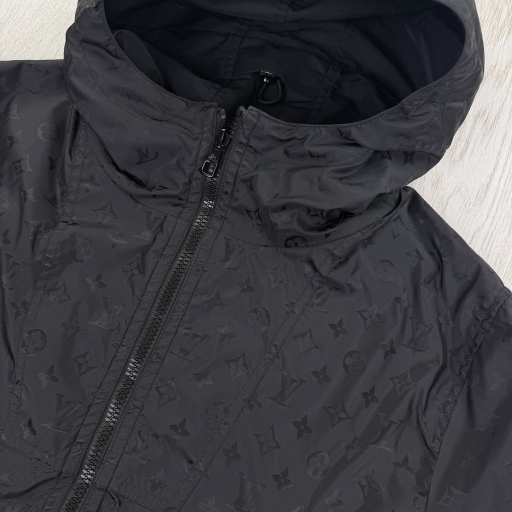 Louis Vuitton Men’s Monogram Reversible Black Windbreaker Jacket - Size 50