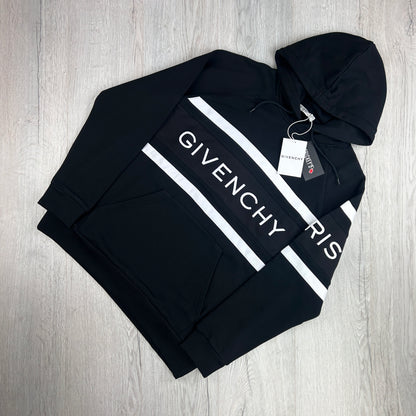 Givenchy Men’s Black Pullover Hoodie Embroidered Logo