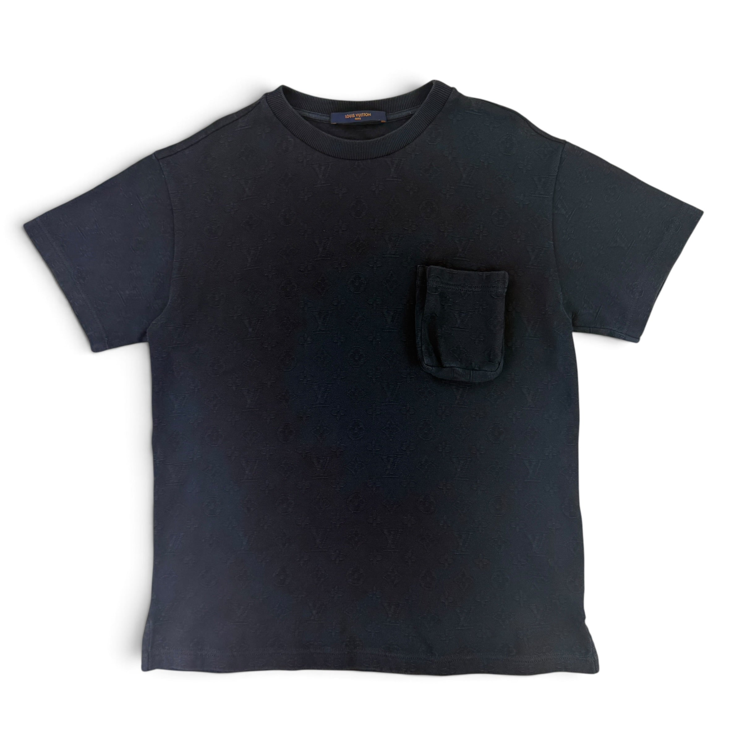 Louis Vuitton Men’s Navy Monogram 3D Pocket T-shirt - Small