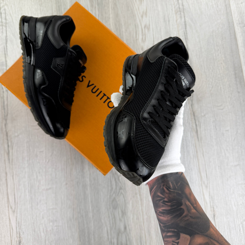 Louis Vuitton Men’s Black Monogram Leather Sneakers - Uk 8 (Fit 8.5)