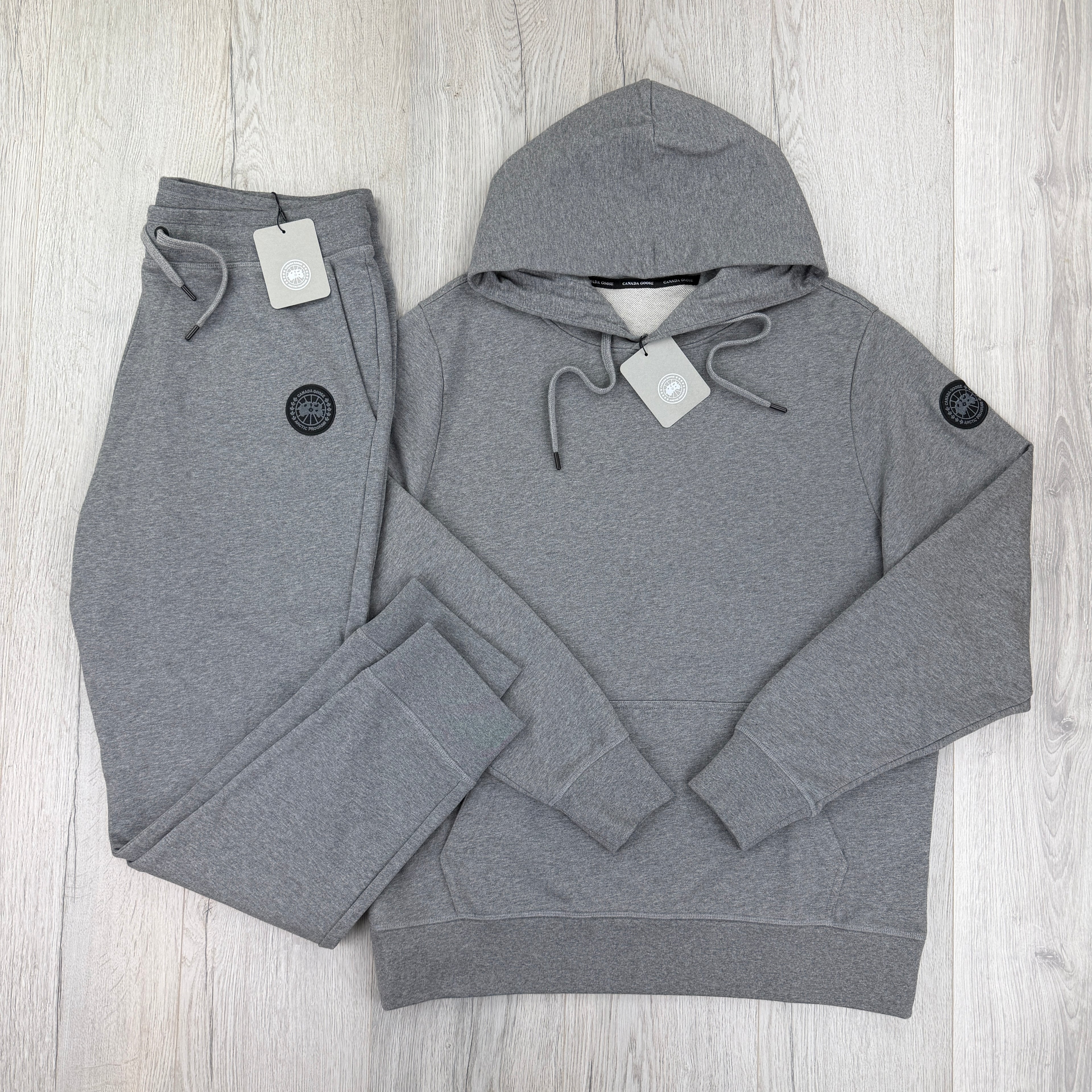 Canada Goose Men’s Grey Full Tracksuit Black Badge Edition - Large