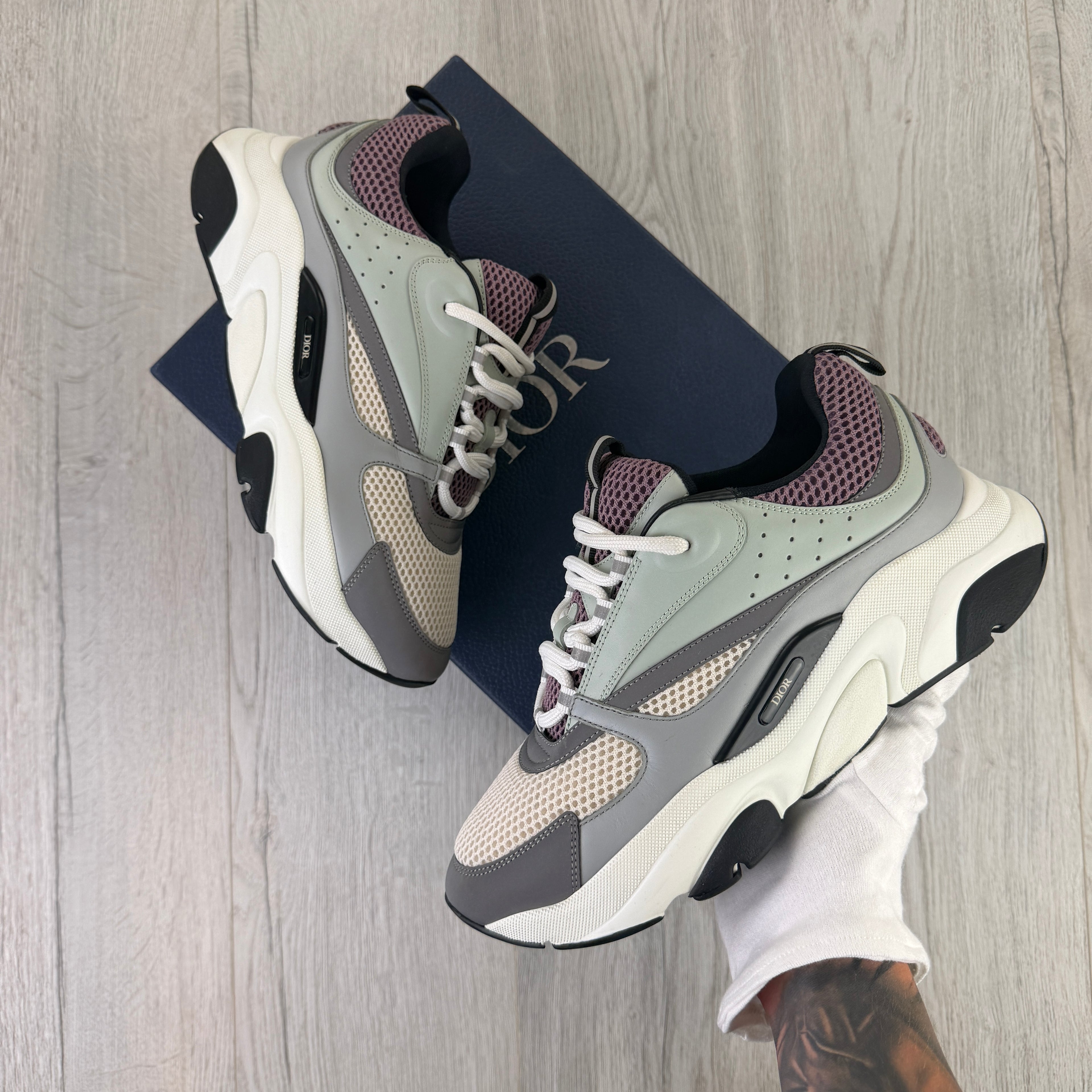 Dior B22 Men’s Lavender & Grey Trainers - 43 (Fit Uk 8.5)