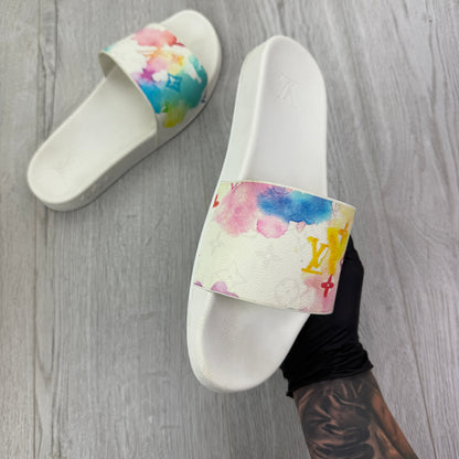 Louis Vuitton Men’s Multicolour Waterfront Mule Sliders - Uk 9