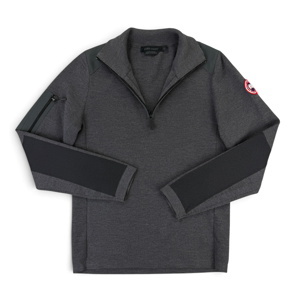 Canada Goose Men’s Grey 1/4 Zip Jumper - Small