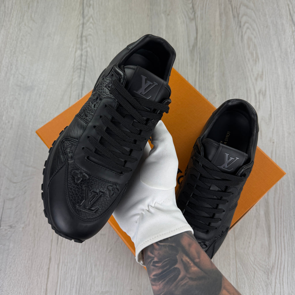 Louis Vuitton Men’s Black Leather Run Away Trainers - Uk 7