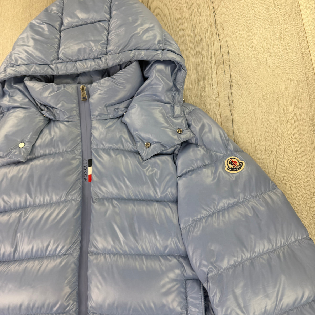 Moncler Men’s Cuvellier Baby Blue Zip-up Down Jacket - Size 4