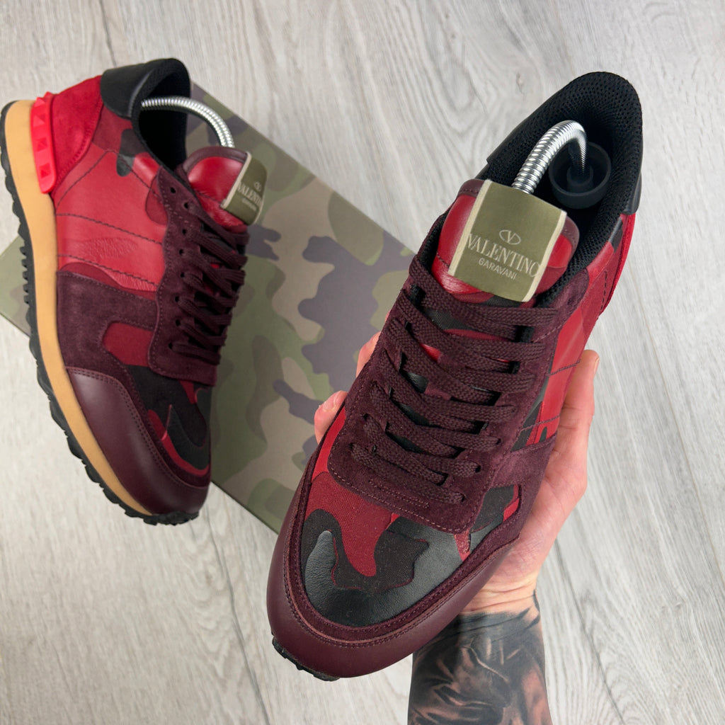 Valentino Men’s Red / Green Camo Rockrunner Trainers