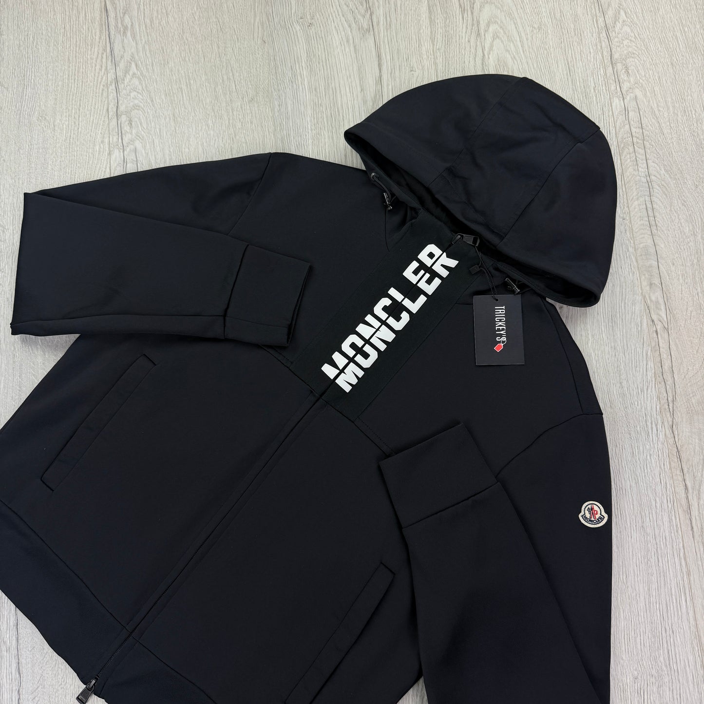 Moncler Men’s Black Zip-up Maglia Cardigan - Large Slim