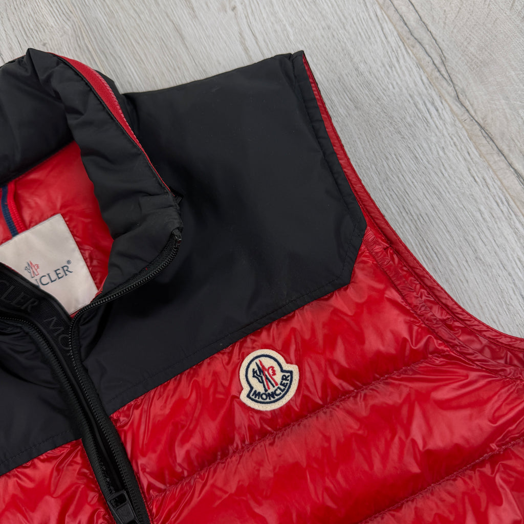 Moncler Men’s Red Dupres Down Gilet - Size 3