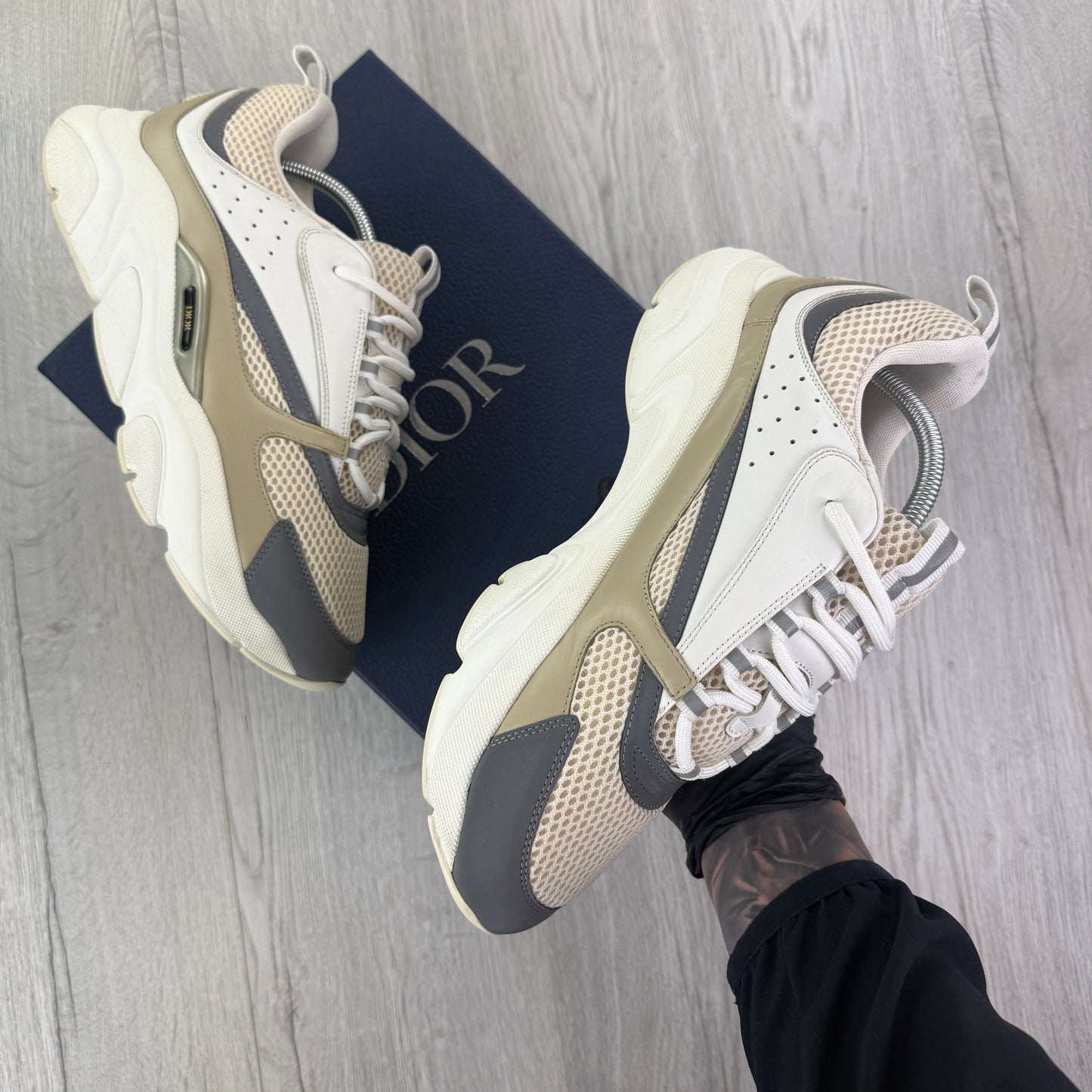 Dior B22 Men’s Cream Beige White Trainers - 44 (Fit Uk 9/9.5)