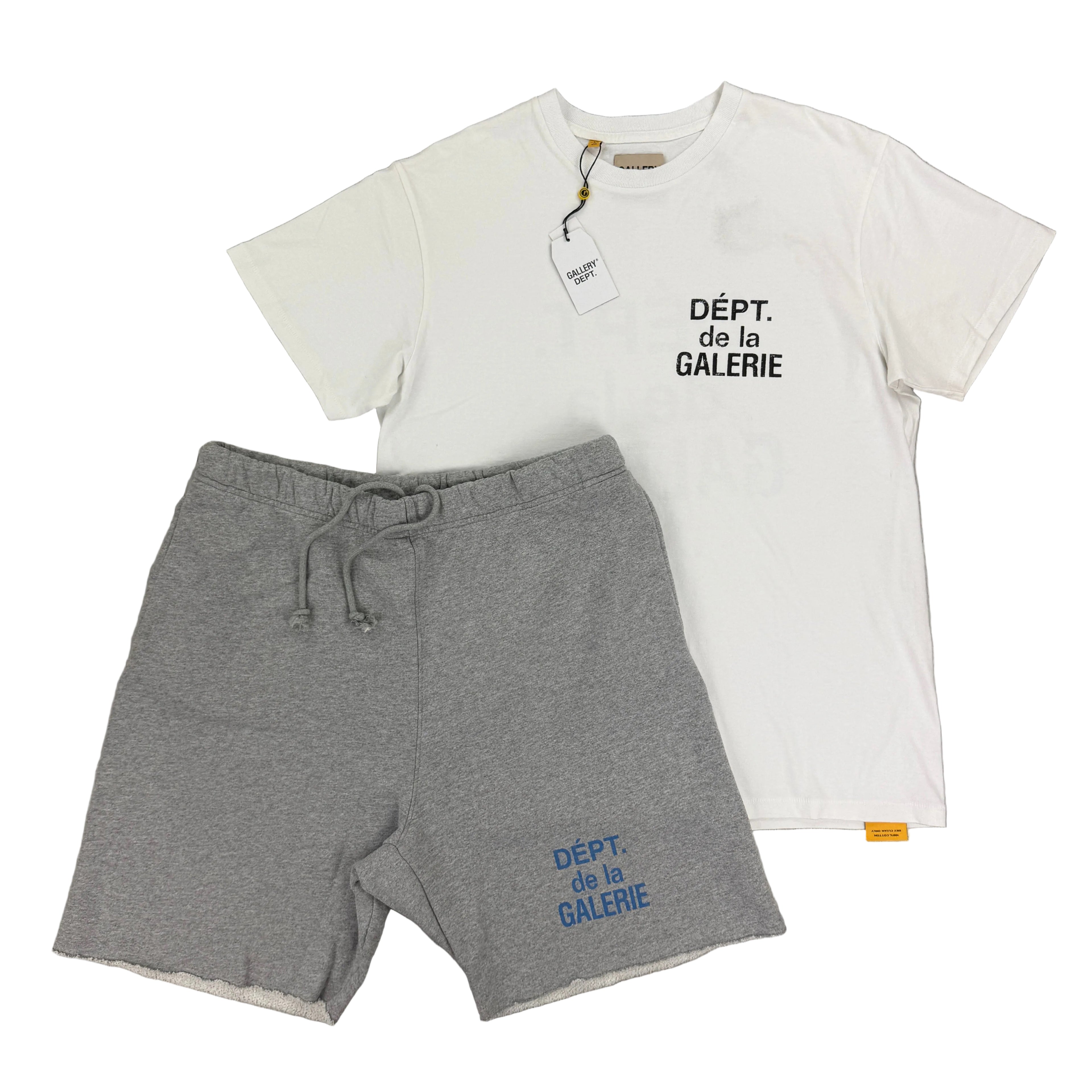 Gallery Dept Men’s White T-shirt & Shorts Set - XL