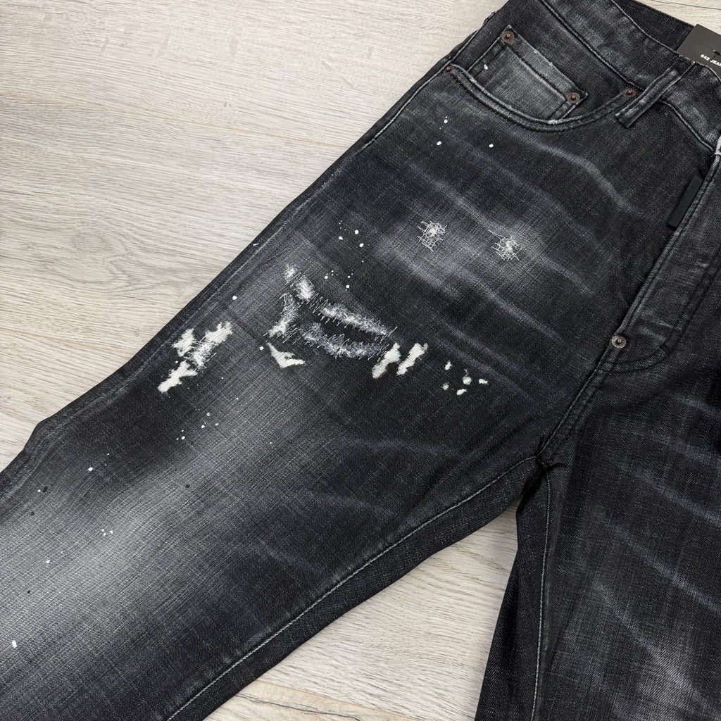 Dsquared2 Men’s Black Distressed Ripped Jeans - 46 (Uk 30/32)