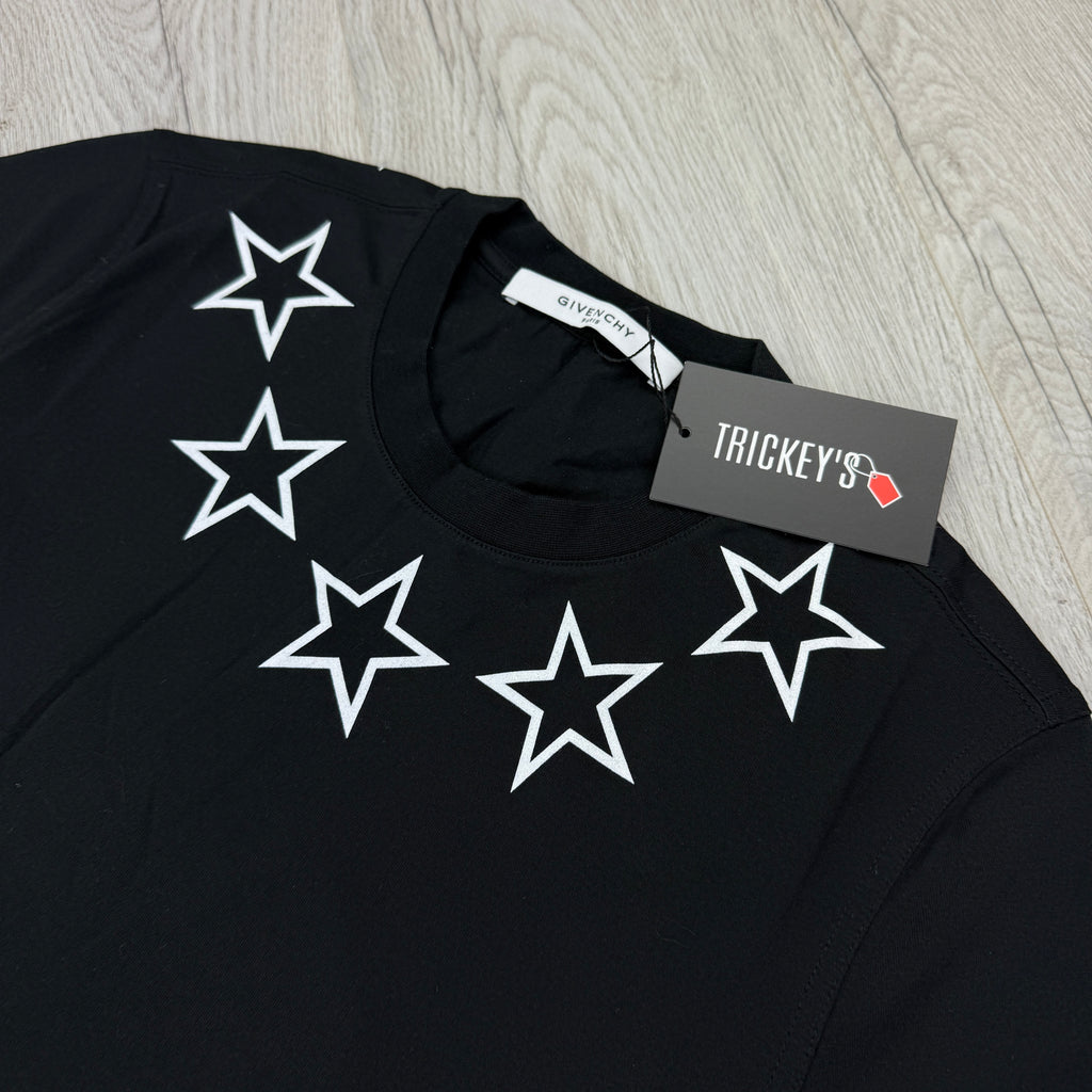 Givenchy Men’s Black Star Collar Slim T-shirt